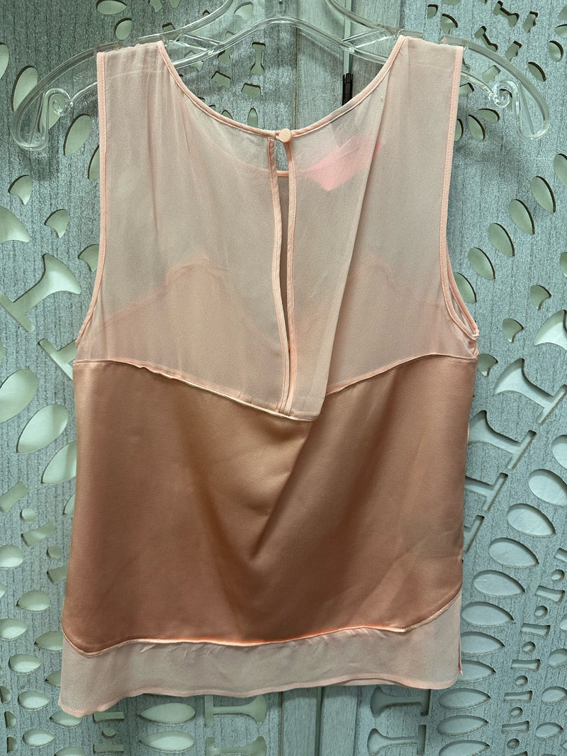 Stefanel Viscose Pink/peach solid/sheer Size XS Blouse