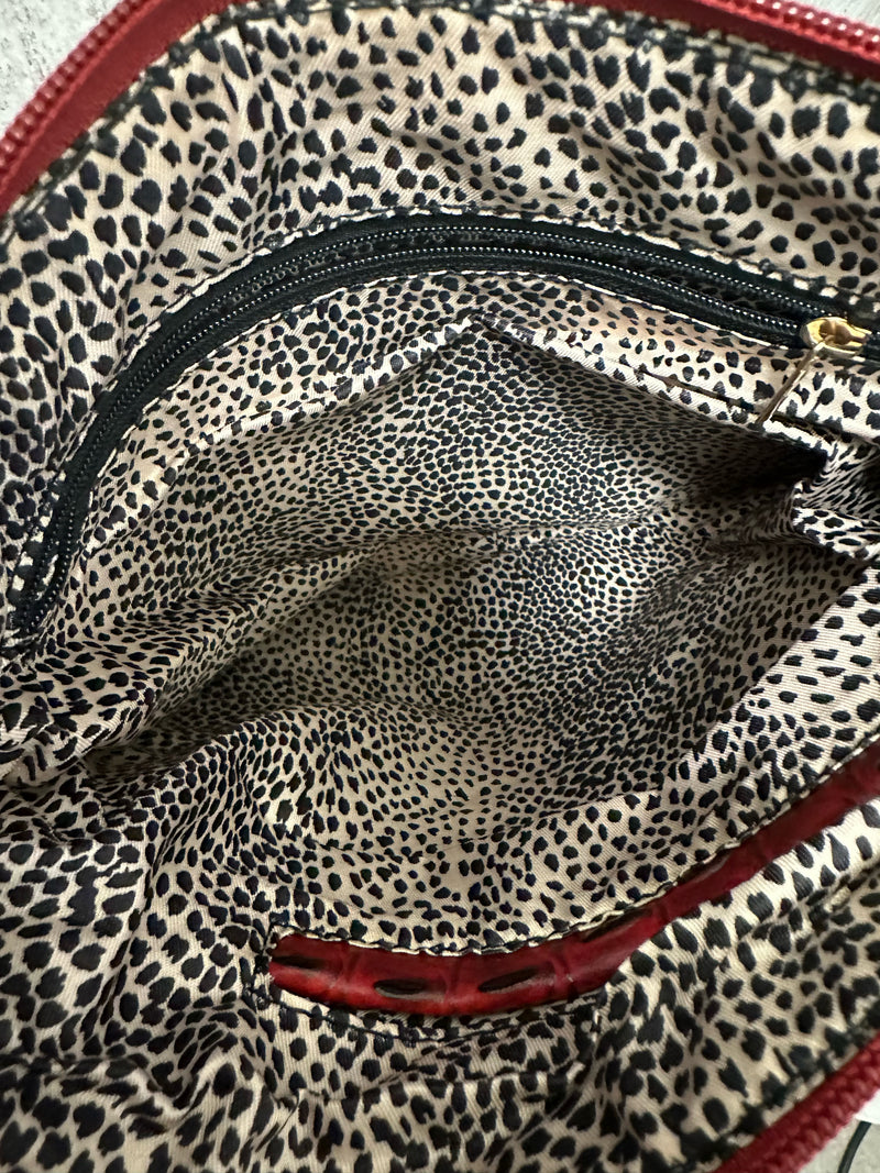 Tyler Rose Faux Leather Red Alligator Handbag