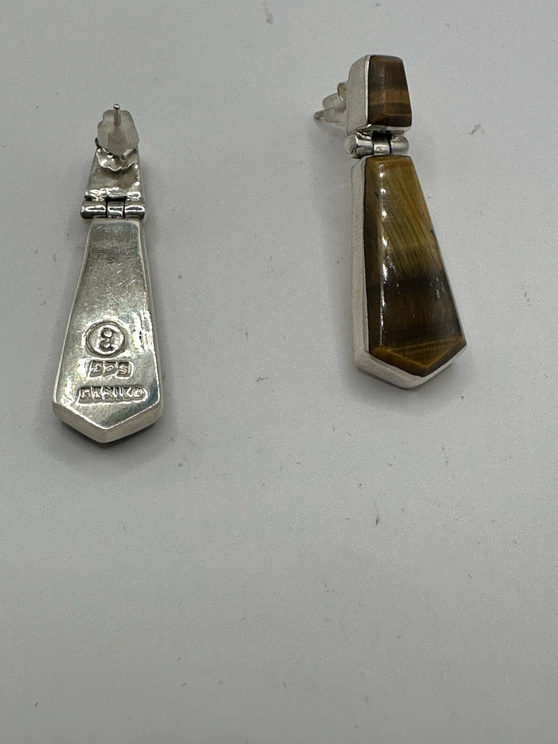 MEXICO Sterling 925 Amber Earrings