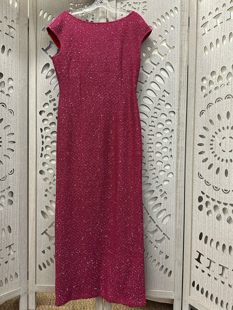 St. John Poly Blend Fuschia Textured Size 8 Cocktail/Evening Wear