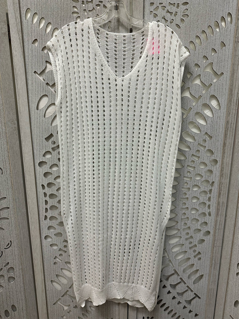 No Brand Polyester White Woven Size M Coverup