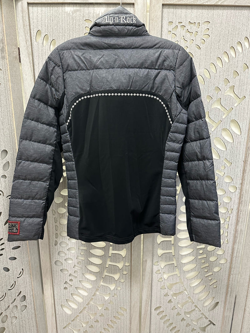 Alp-N-Rock Nylon Blend black/charcoal/white Quilted Size 2 Jacket