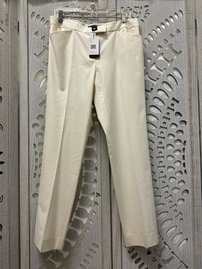 Lafayette 148 Virgin Wool Blend Ivory Solid Size 8 Pants