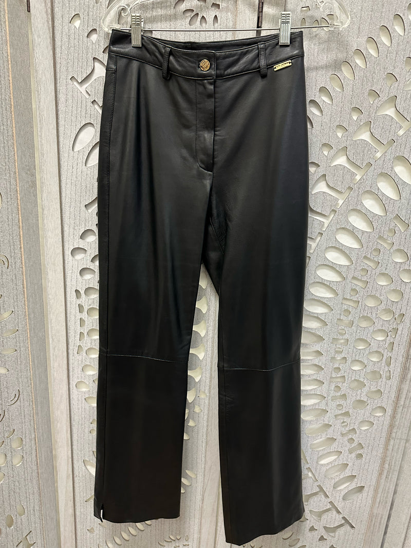 St. John Sport Leather Black Solid Size 2 Pants