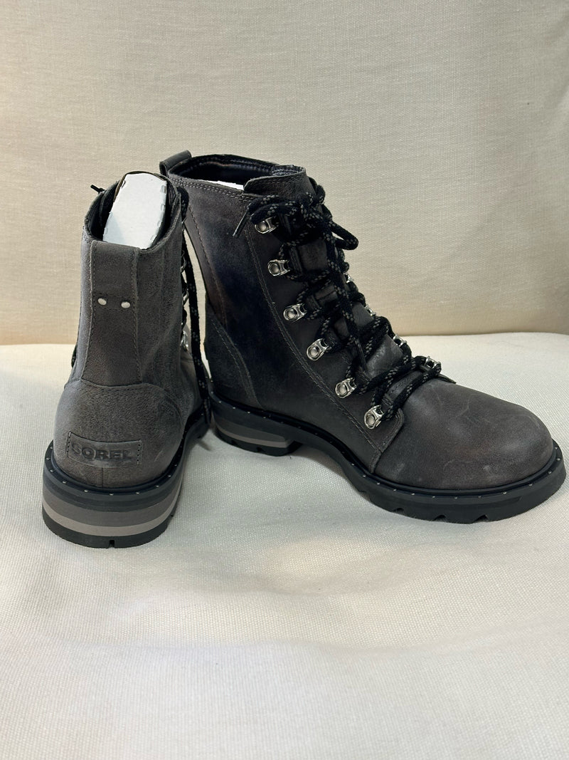 Sorel Leather upper Gray Lennox Size 8 Boots