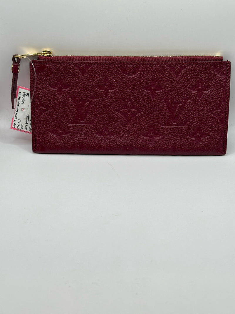 Louis Vuitton Leather Plum Monogram Empreinte Pouch