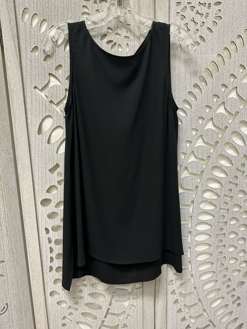 Eileen Fisher Blend Black Solid Size PS Blouse