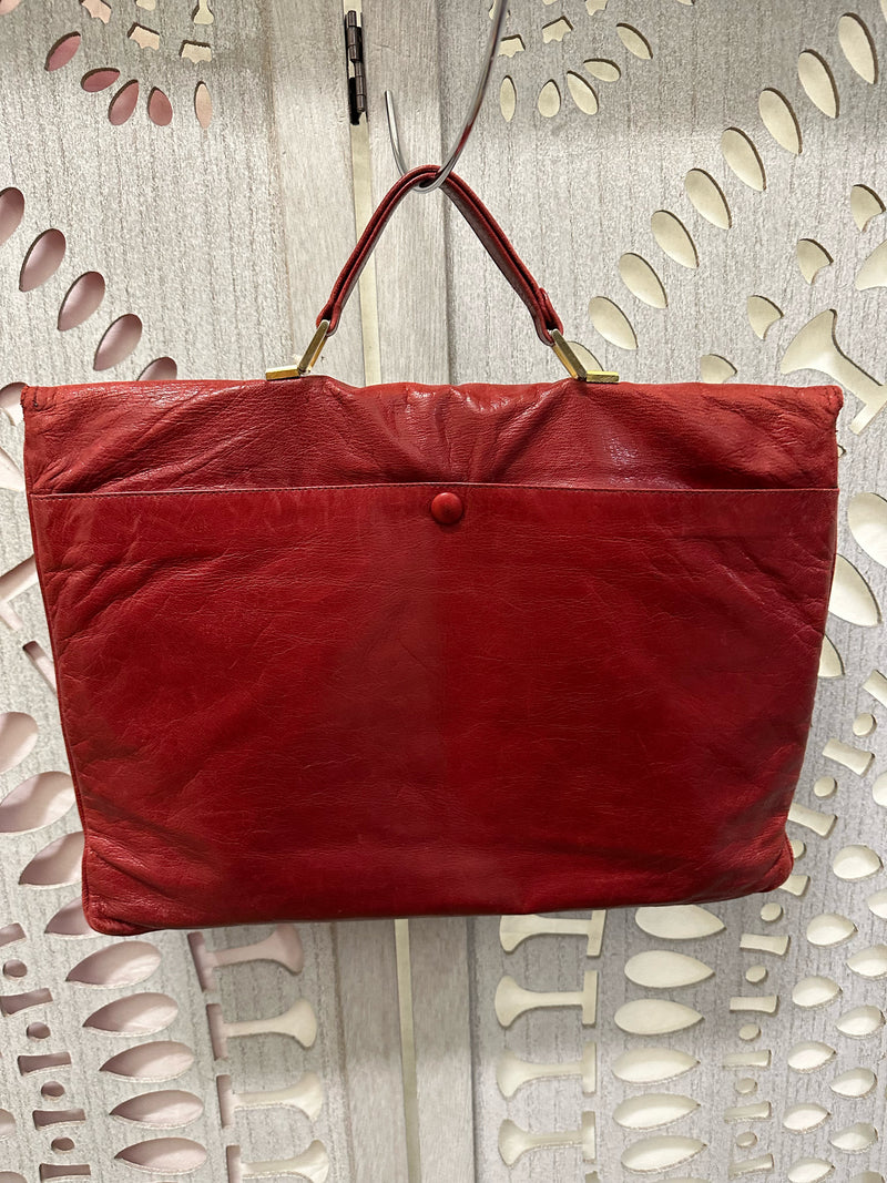 Bottega Veneta Leather Red Handbag