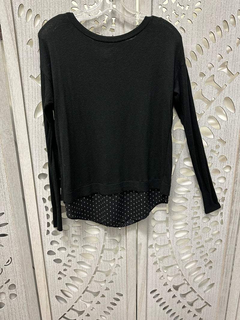 Loft Poly Blend Black Solid Size XS Sweater