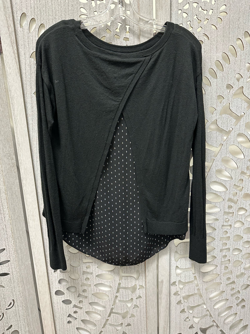 Loft Poly Blend Black Solid Size XS Sweater