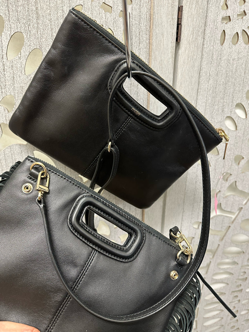 Maje Leather Black Handbag