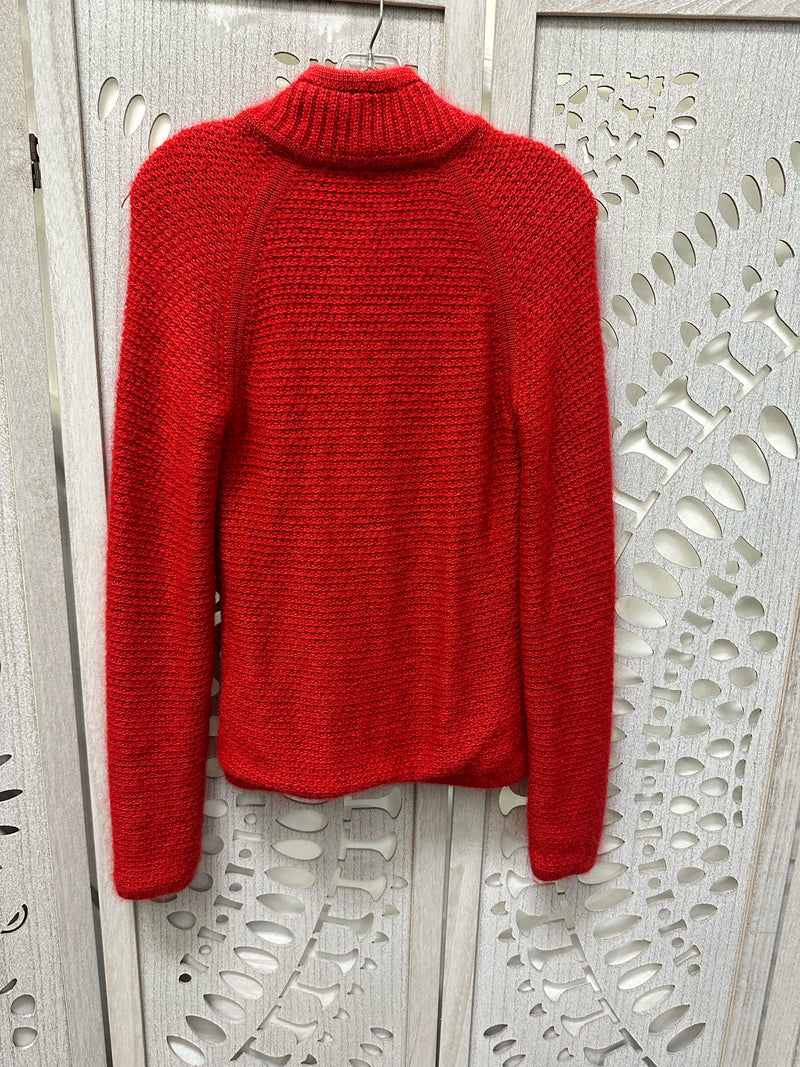 Giorgio Armani Viscose Blend Red Solid Size 40 Sweater