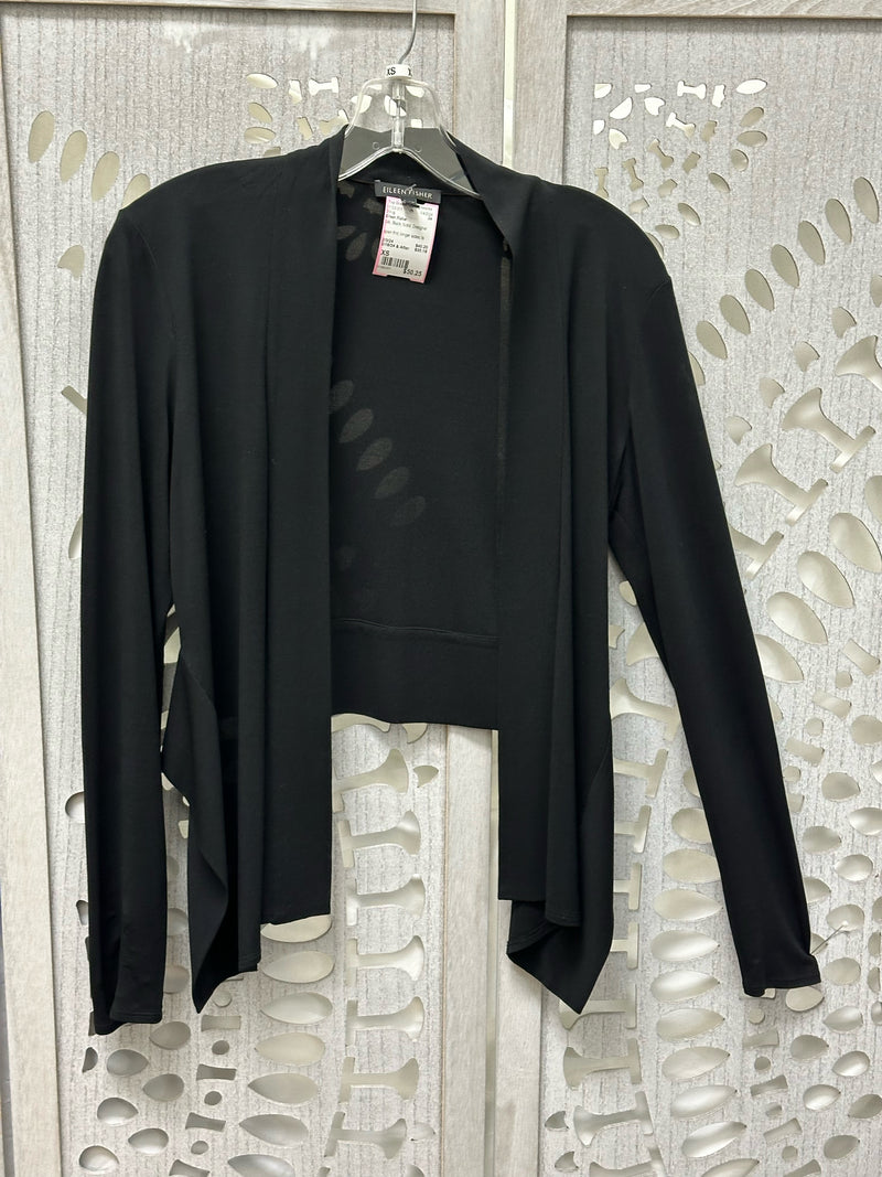 Eileen Fisher Silk Black Solid Size XS Shrug