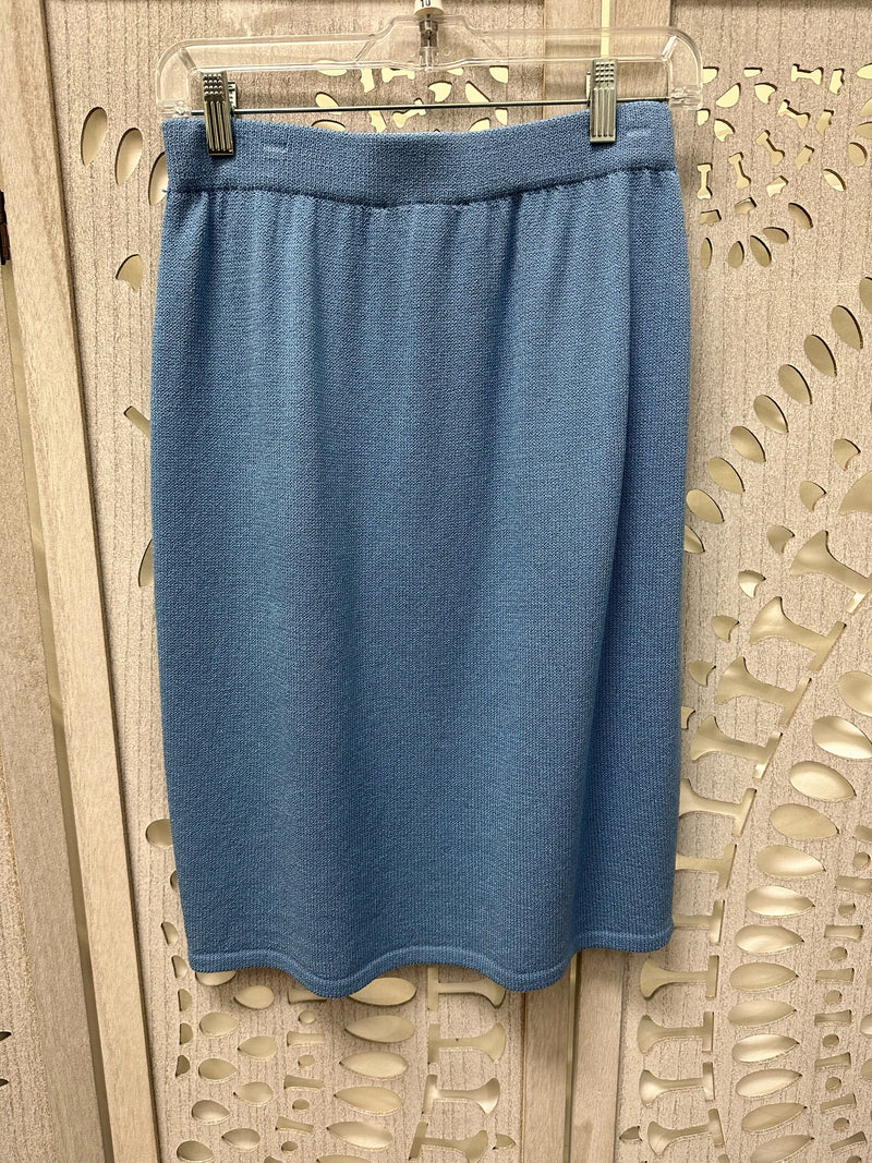 St. John Collection Santana Knit Blue Size 10 Skirt